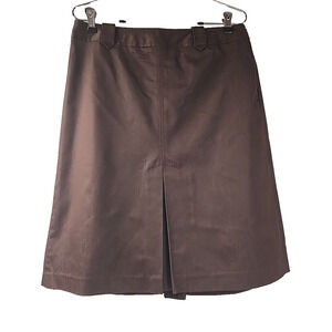Pantology Skirt Womens Size 10 Brown Pleated Career Knee Length Side Zip New